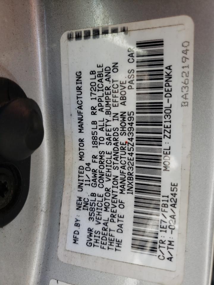 Photo 20 from auction – 2005 TOYOTA COROLLA/CE with VIN 1NXBR32E45Z439495