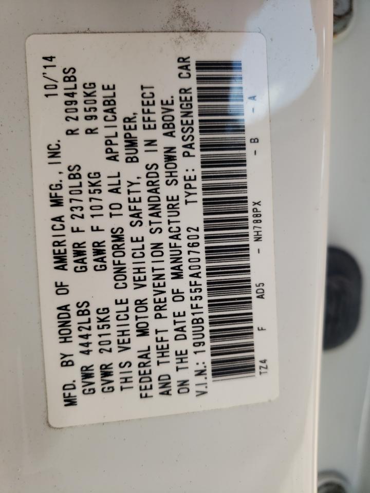 Photo 10 from auction – 2015 ACURA TLX TECH with VIN 19UUB1F55FA007602