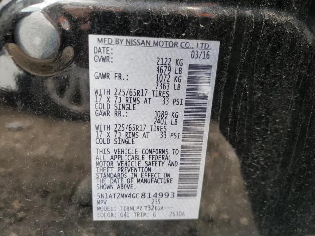 Photo 10 from auction – 2016 NISSAN ROGUE S with VIN 5N1AT2MV4GC814993