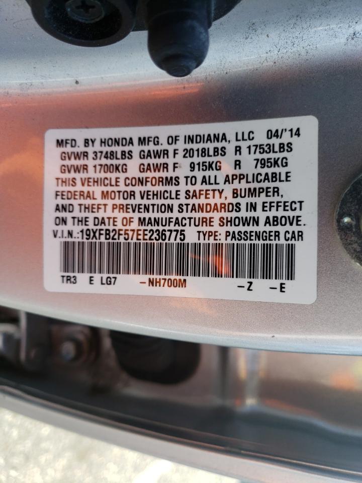 Photo 10 from auction – 2014 HONDA CIVIC LX with VIN 19XFB2F57EE236775
