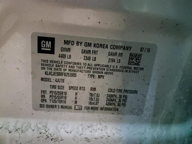 Photo 10 from auction – 2015 BUICK ENCORE with VIN KL4CJESB8FB253905