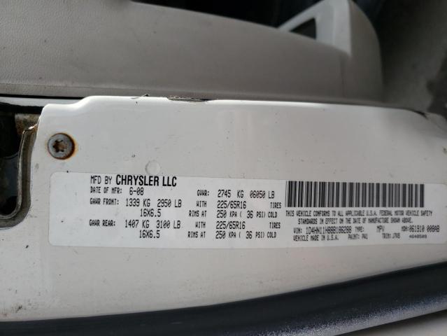 Photo 10 from auction – 2008 DODGE GRAND CARA with VIN 1D4HN11H88B186288