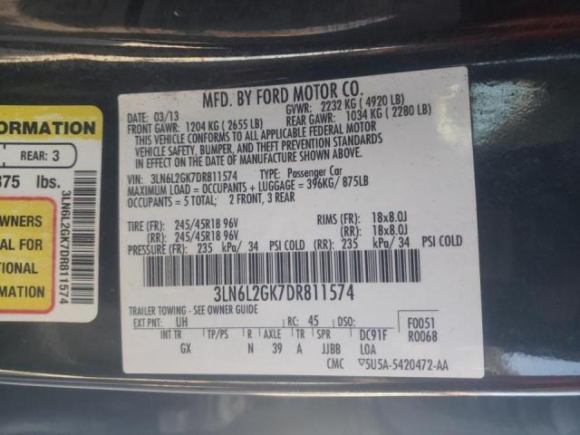 Photo 9 from auction – 2013 LINCOLN MKZ with VIN 3LN6L2GK7DR811574