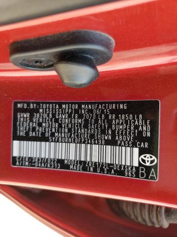 Photo 10 from auction – 2015 TOYOTA COROLLA L with VIN 5YFBURHE0FP346498