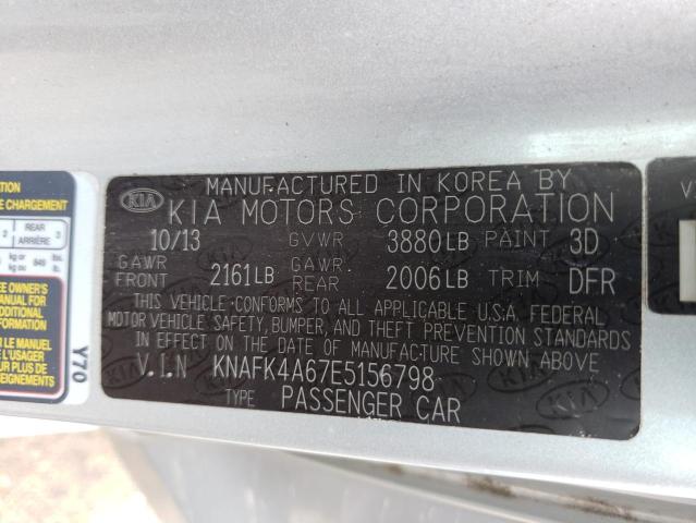 Photo 10 from auction – 2014 KIA FORTE LX with VIN KNAFK4A67E5156798