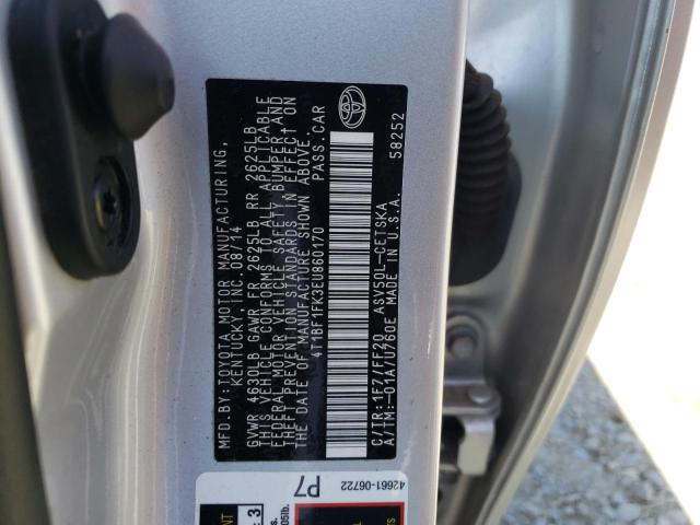 Photo 10 from auction – 2014 TOYOTA CAMRY L with VIN 4T1BF1FK3EU860170