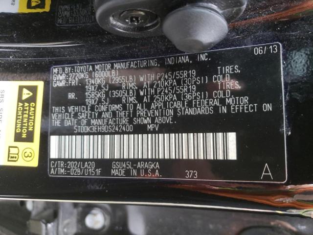 Photo 10 from auction – 2013 TOYOTA HIGHLANDER with VIN 5TDDK3EH9DS242400