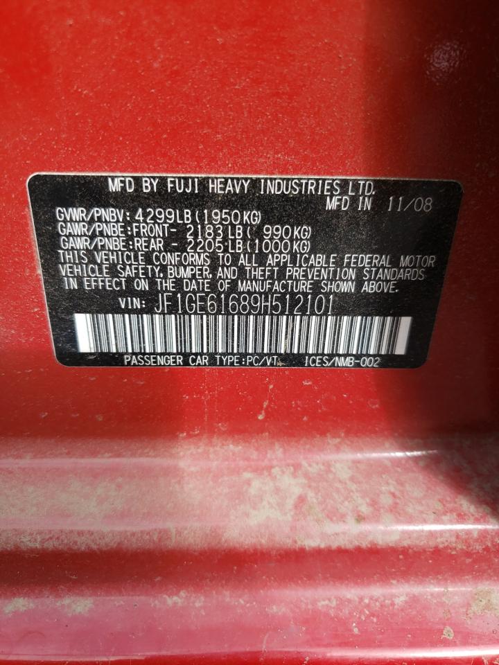 Photo 10 from auction – 2009 SUBARU IMPREZA 2. with VIN JF1GE61689H512101