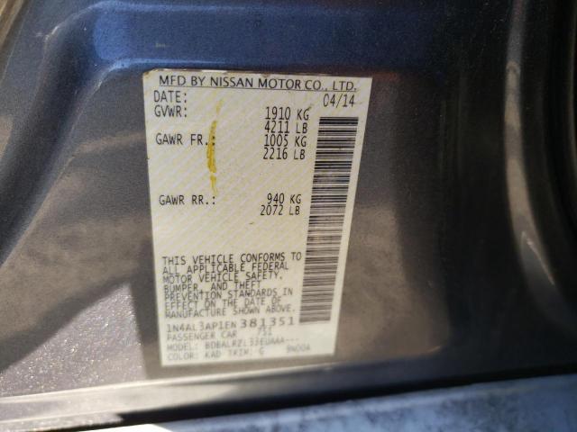 Photo 10 from auction – 2014 NISSAN ALTIMA 2.5 with VIN 1N4AL3AP1EN381351