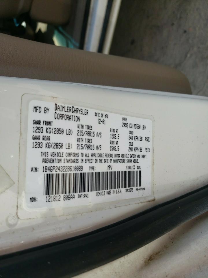 Photo 10 from auction – 2002 DODGE GRAND CARA with VIN 1B4GP24322B610089