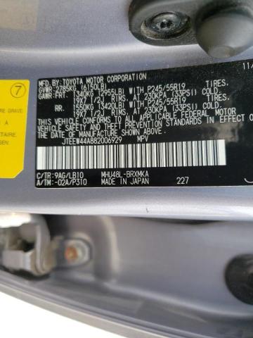 Photo 10 from auction – 2008 TOYOTA HIGHLANDER with VIN JTEEW44A882006929