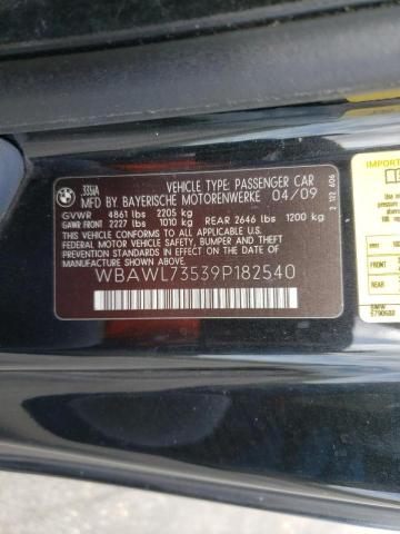 Photo 10 from auction – 2009 BMW 335 I with VIN WBAWL73539P182540