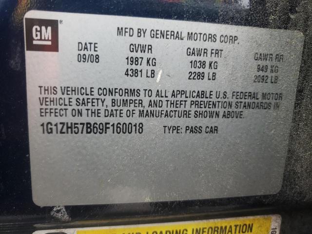Photo 10 from auction – 2009 CHEVROLET MALIBU with VIN 1G1ZH57B69F160018