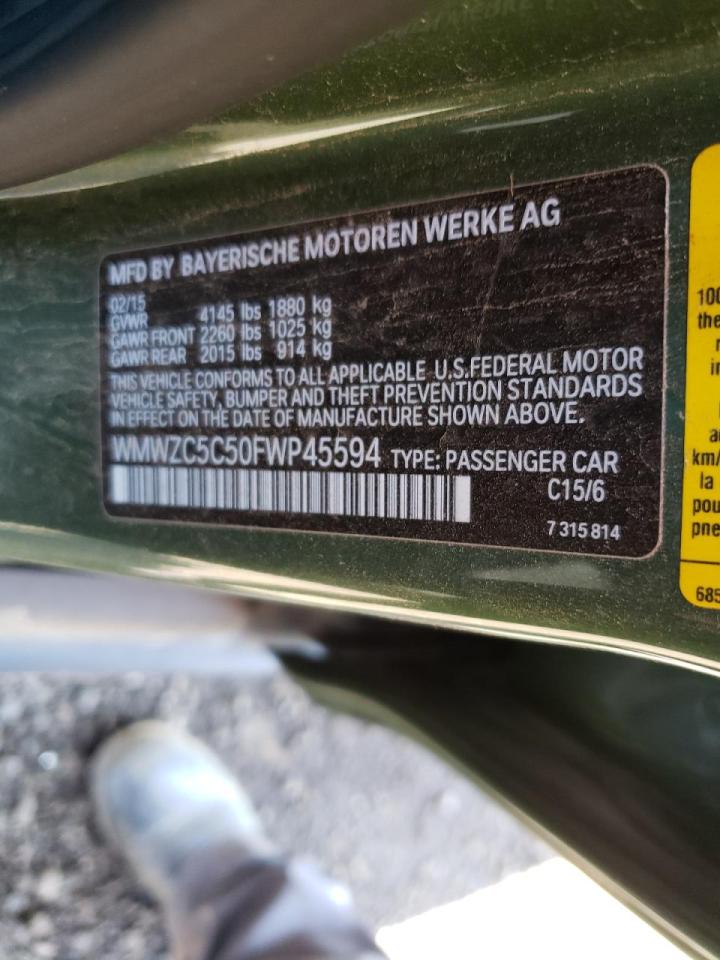 Photo 10 from auction – 2015 MINI COOPER S C with VIN WMWZC5C50FWP45594