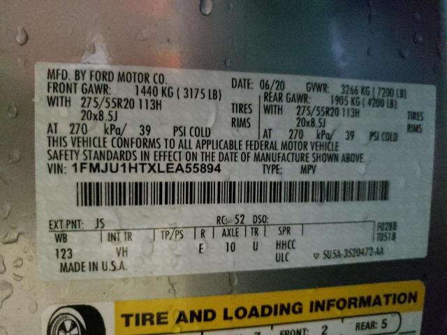 Photo 10 from auction – 2020 FORD EXPEDITION with VIN 1FMJU1HTXLEA55894
