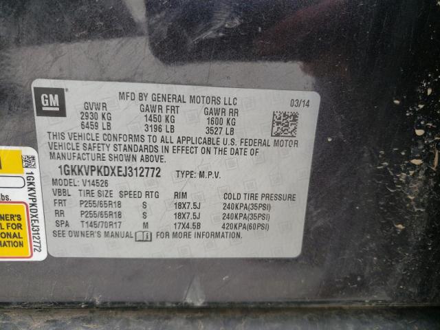 Photo 10 from auction – 2014 GMC ACADIA SLE with VIN 1GKKVPKDXEJ312772
