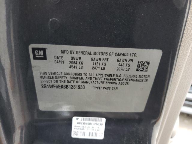 Photo 10 from auction – 2011 CHEVROLET IMPALA LS with VIN 2G1WF5EK6B1281933