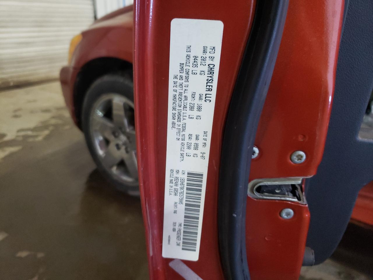 Photo 10 from auction – 2008 DODGE CALIBER R/ with VIN 1B3HB78K78D579005