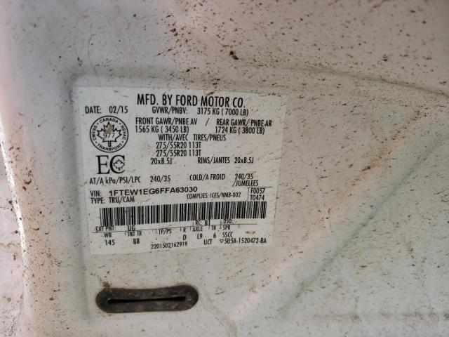 Photo 10 from auction – 2015 FORD F150 SUPER with VIN 1FTEW1EG6FFA63030