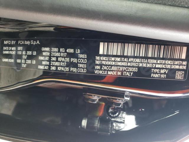 Photo 10 from auction – 2015 JEEP RENEGADE L with VIN ZACCJBBT3FPC29353