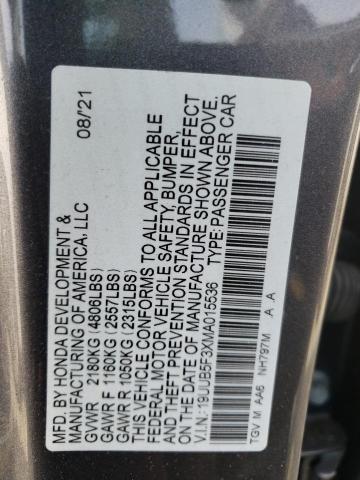 Photo 10 from auction – 2021 ACURA TLX with VIN 19UUB5F3XMA015536