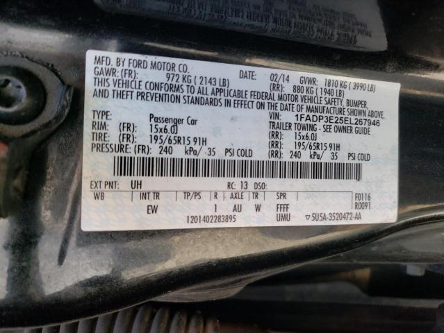 FORD FOCUS S 2014 with VIN 1FADP3E25EL267946 - Photo from auction