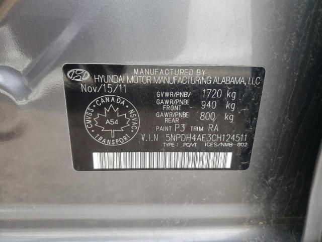 Photo 10 from auction – 2012 HYUNDAI ELANTRA GL with VIN 5NPDH4AE3CH124511