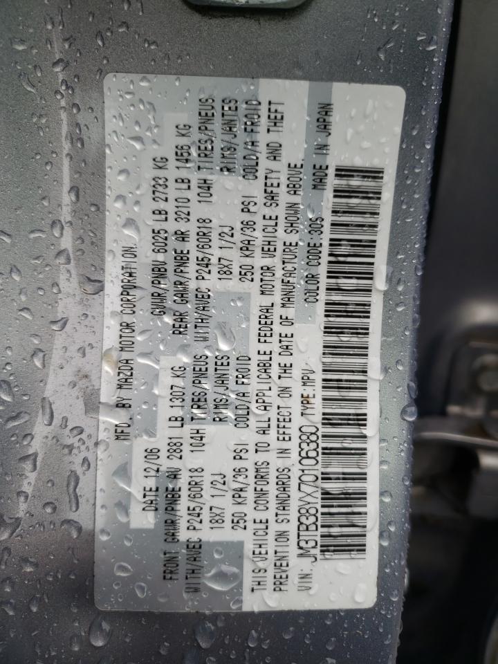 Photo 10 from auction – 2007 MAZDA CX-9 with VIN JM3TB38YX70106380