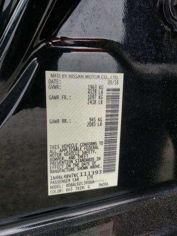 Photo 10 from auction – 2019 NISSAN ALTIMA S with VIN 1N4BL4BV7KC111393
