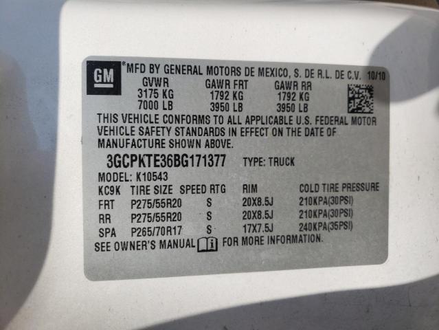 Photo 10 from auction – 2011 CHEVROLET SILVERADO with VIN 3GCPKTE36BG171377