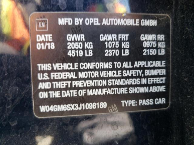 Photo 10 from auction – 2018 BUICK REGAL PREF with VIN W04GM6SX3J1098169