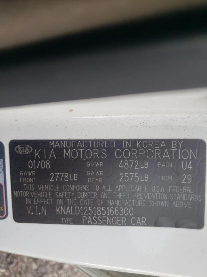Photo 10 from auction – 2008 KIA AMANTI with VIN KNALD125185166300