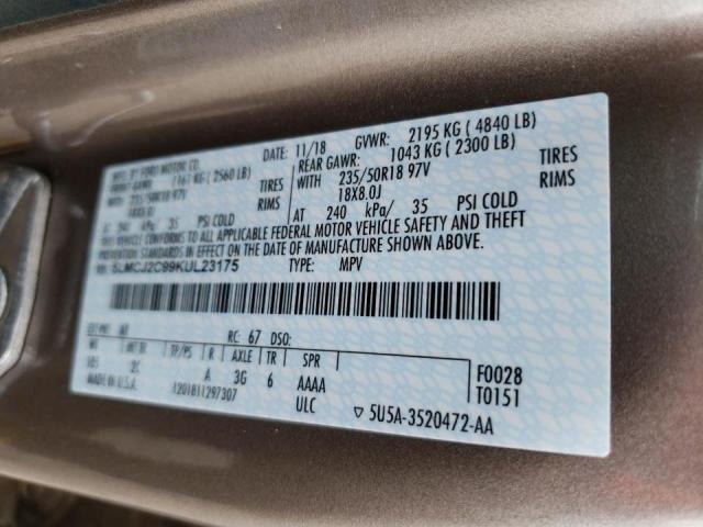 Photo 10 from auction – 2019 LINCOLN MKC SELECT with VIN 5LMCJ2C99KUL23175