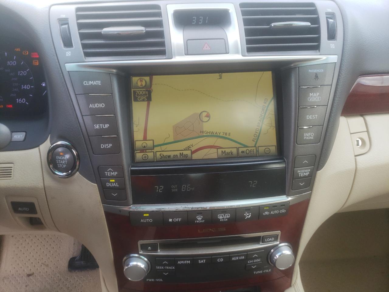 Photo 9 from auction – 2012 LEXUS LS 460 with VIN JTHBL5EF1C5108921
