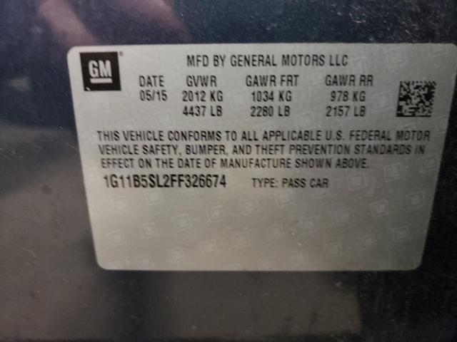 Photo 10 from auction – 2015 CHEVROLET MALIBU LS with VIN 1G11B5SL2FF326674
