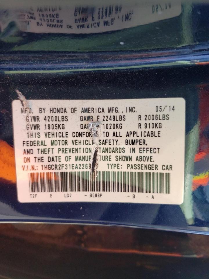 Photo 17 from auction – 2014 HONDA ACCORD LX with VIN 1HGCR2F31EA226986