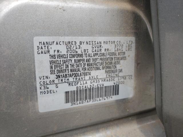 Photo 10 from auction – 2013 NISSAN SENTRA S with VIN 3N1AB7AP3DL676974