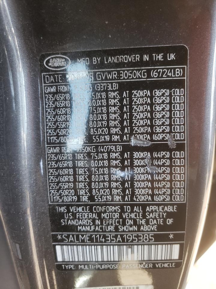 Photo 10 from auction – 2005 LAND ROVER RANGE ROVE with VIN SALME11435A195385
