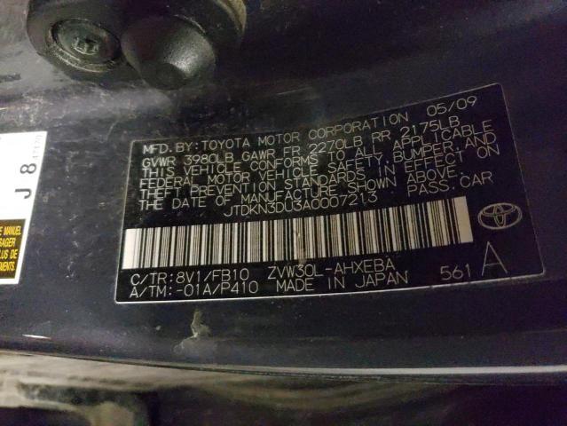 Photo 10 from auction – 2010 TOYOTA PRIUS with VIN JTDKN3DU3A0007213