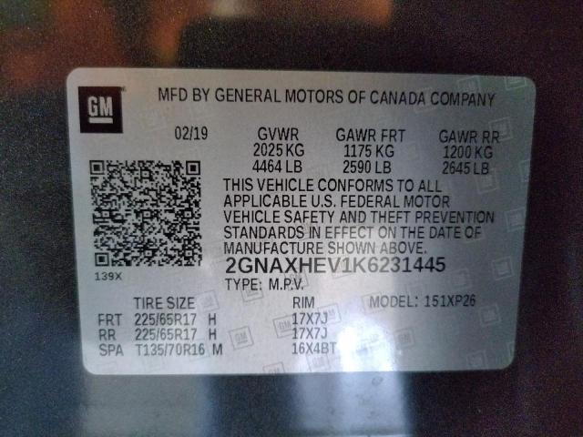 Photo 10 from auction – 2019 CHEVROLET EQUINOX LS with VIN 2GNAXHEV1K6231445