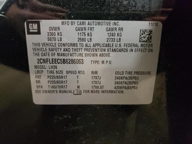 Photo 10 from auction – 2011 CHEVROLET EQUINOX LT with VIN 2CNFLEEC5B6286063