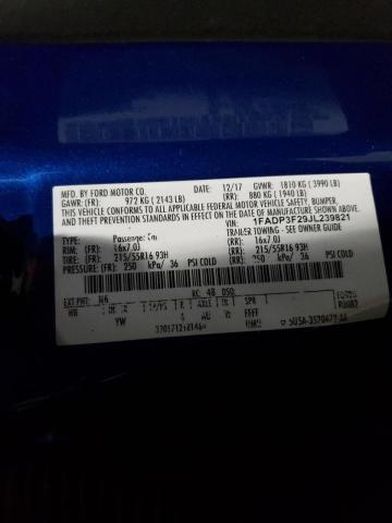 Photo 10 from auction – 2018 FORD FOCUS SE with VIN 1FADP3F29JL239821
