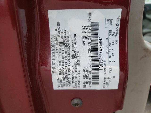 Photo 10 from auction – 2007 FORD FOCUS ZX4 with VIN 1FAFP34N57W216047