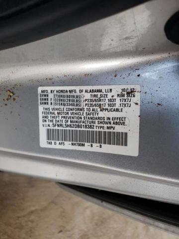 Photo 10 from auction – 2013 HONDA ODYSSEY EX with VIN 5FNRL5H62DB018382