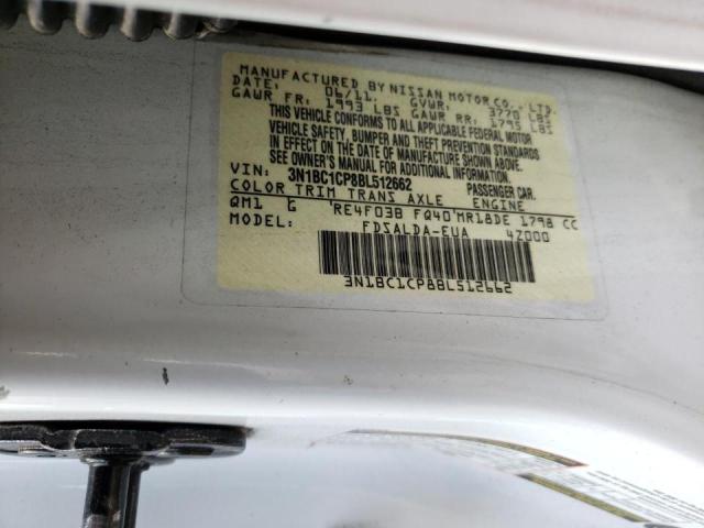 Photo 10 from auction – 2011 NISSAN VERSA S with VIN 3N1BC1CP8BL512662