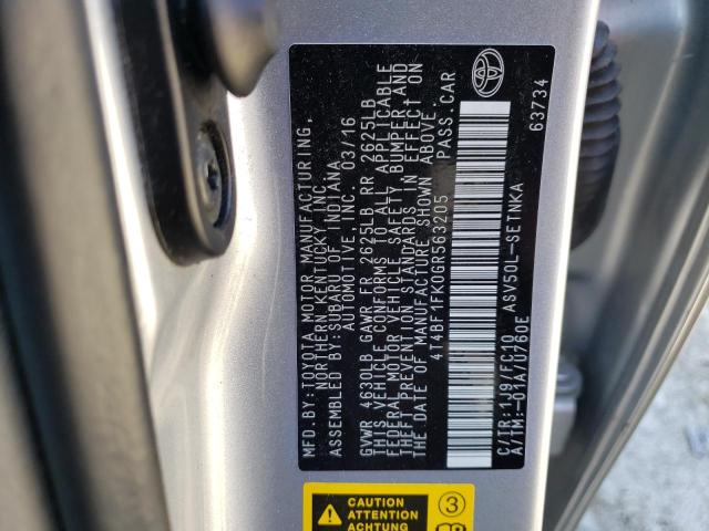 Photo 10 from auction – 2016 TOYOTA CAMRY LE with VIN 4T4BF1FK0GR563205