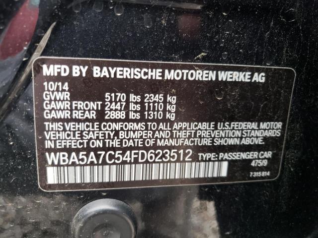 Photo 10 from auction – 2015 BMW 528 XI with VIN WBA5A7C54FD623512