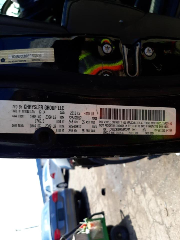 Photo 10 from auction – 2014 JEEP COMPASS LA with VIN 1C4NJCEB0ED883256