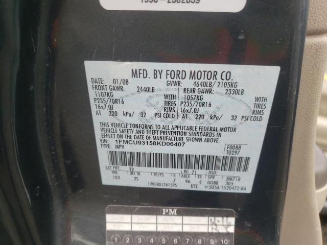 Photo 10 from auction – 2008 FORD ESCAPE XLT with VIN 1FMCU93158KD06407