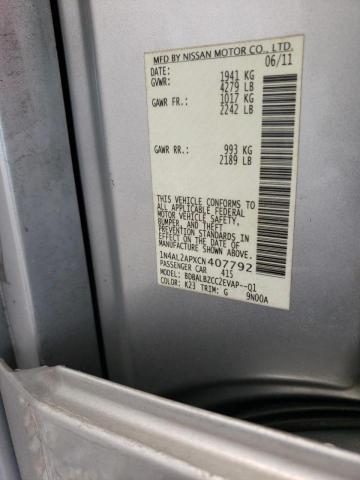 Photo 10 from auction – 2012 NISSAN ALTIMA BAS with VIN 1N4AL2APXCN407792